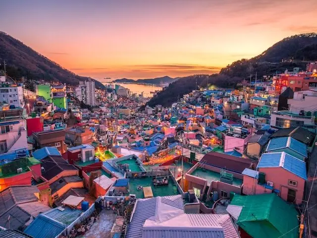The painted hillside houses of Gamcheon Culture Village, Busan