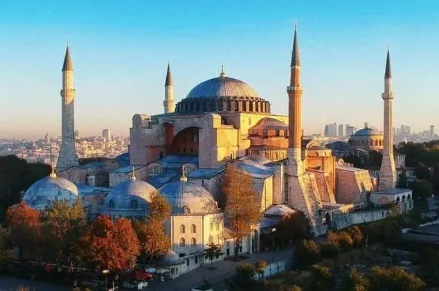 Hagia Sophia above the Istanbul skyline