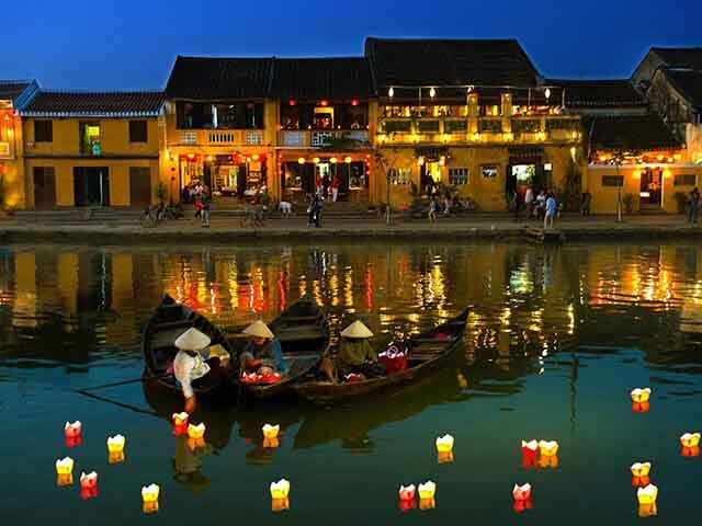 Basket boat coracle Hoi An Ancient Town UNESCO Vietnam